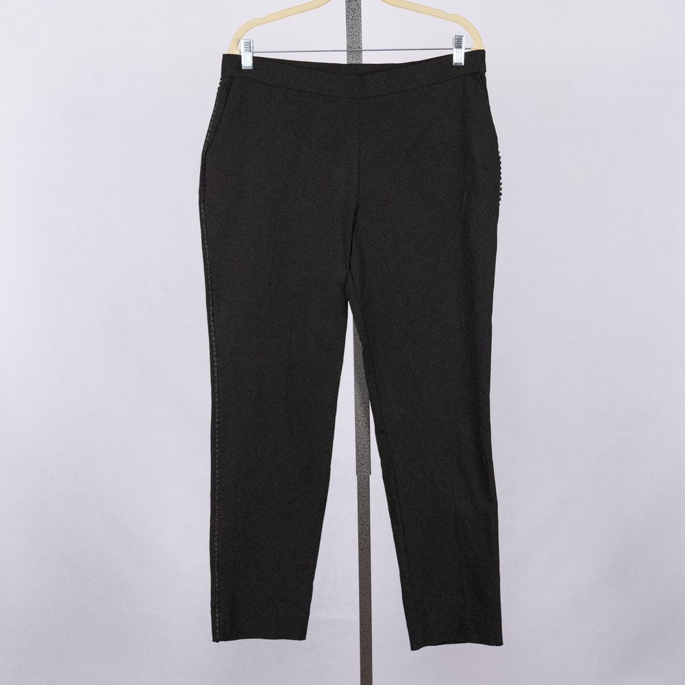 Susan Graver Regular Ultra Stretch Pants with Side Seam Trim Women's 14 A347242